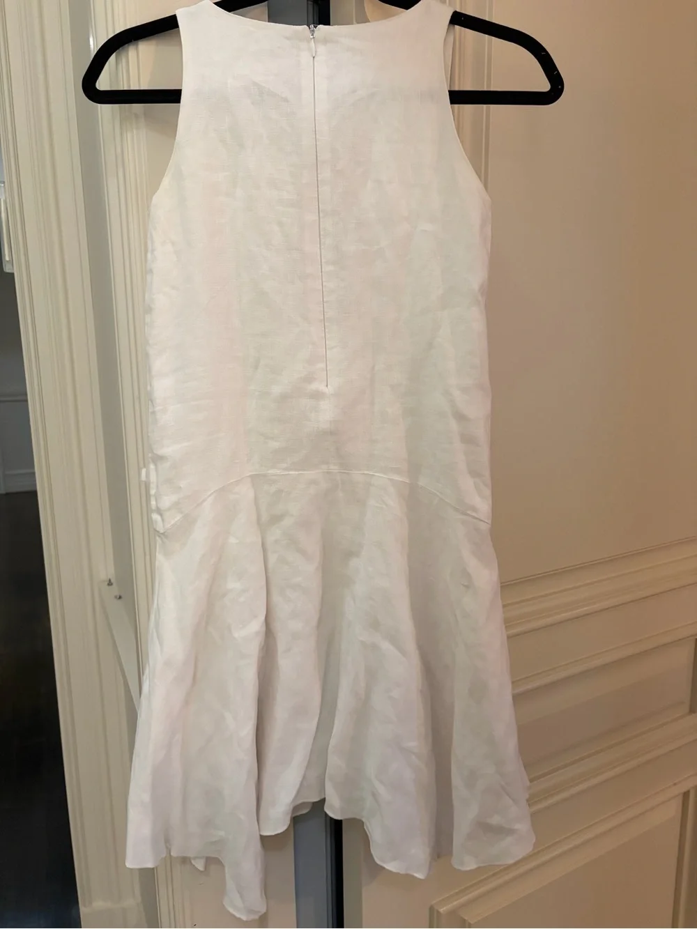 Classic White Sleeveless Drop-Waist Dress for Girls